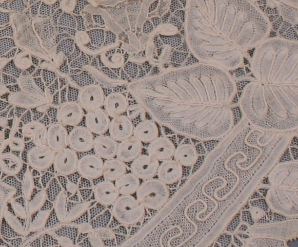 Col châle coton, vers 1880-1900