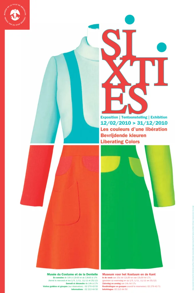 Expo Sixties - Musee mode et dentelles Affiche ©Chuva Design